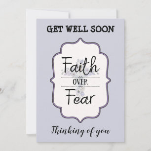 Tarjeta Cruz floral con cita cristiana Get Well Card