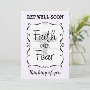 Tarjeta Cruz floral con cita cristiana Get Well Card