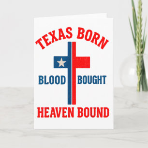 Tarjeta Cruz Nacido en Texas, Sangre Comprada, Atado al Ci