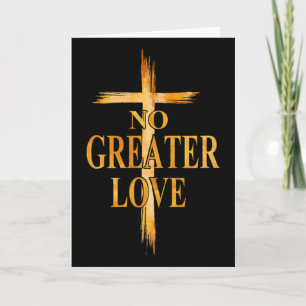 Tarjeta Cruz No Hay Mayor Amor Pascua Jesús Religioso Homb