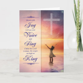 Tarjeta Cruz Religiosa de Pascua Isaías 24:14