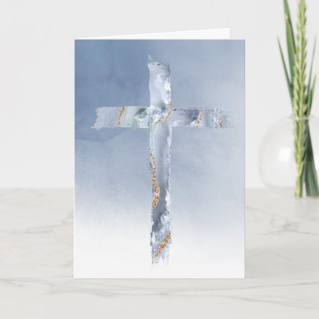 Tarjeta cruz religiosa moderna (Anverso)