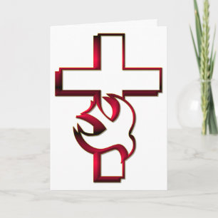 Tarjeta Cruz y Espíritu Santo / Espíritu Santo