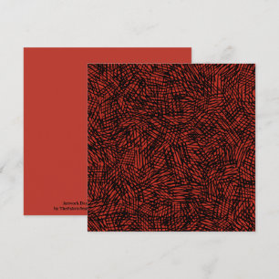 Tarjeta Cruzado Negro Abstracto Contemporáneo Sobre Óxido