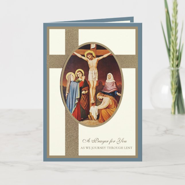 Tarjeta Cruzamiento católico de Jesús Virgen María (Anverso)