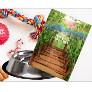 Tarjeta Cruzando el puente del Arcoiris Perro Bereavement