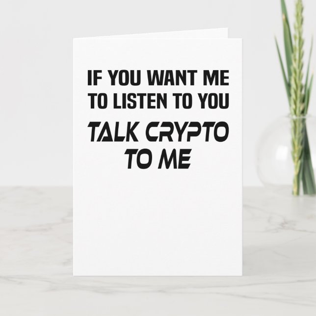 Tarjeta Crypto Crypto Cryptocurrency Trader Miner Saying (Anverso)