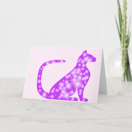 Tarjeta CrystalKatz púrpura estrellado de encargo