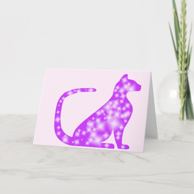 Tarjeta CrystalKatz púrpura estrellado de encargo (Anverso)