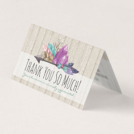 Tarjeta Crystals bohemias y Arrow Wood Gracias