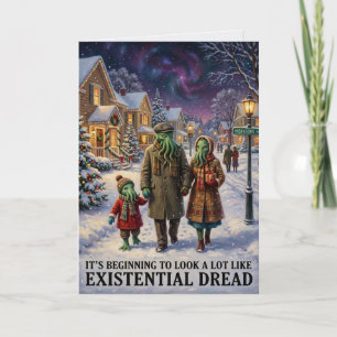 Tarjeta Cthulhu Navidad Oscura Existencialismo Terrorífico