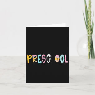 Tarjeta Cuaderno de lápiz de preppy Hello Preschool Doo