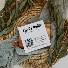 Tarjeta cuadrada CHARLI de código QR Minimalista m