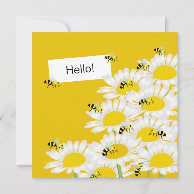 Tarjeta cuadrada de abono en flor - fondo amarillo (Anverso)