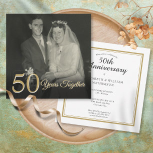Tarjeta cuadrada de aniversario de boda de cualqui