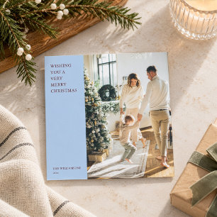Tarjeta cuadrada de Navidad minimalista elegante e