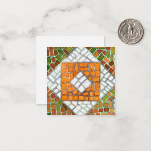TARJETA CUADRADA DE NOTA PLANA 2.5 MOSAICO DE OTOÑ