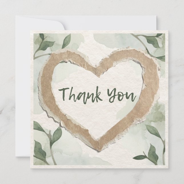 Tarjeta Cuadrada de Nota Plana de Agradecimiento  (Anverso)