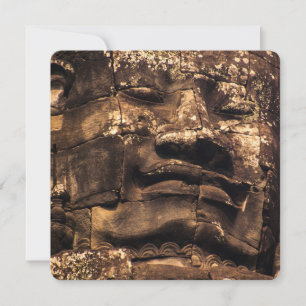 Tarjeta cuadrada del totem de Buda de Angkor Wat