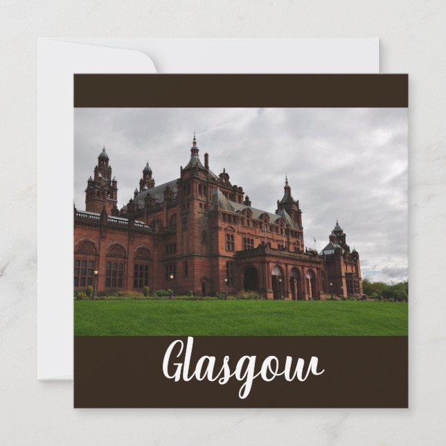 Tarjeta cuadrada plana de vidrio Kelvingrove (Anverso)