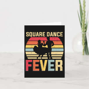 Tarjeta Cuadrado de baile Fiebre Cowboy Country Music Squa