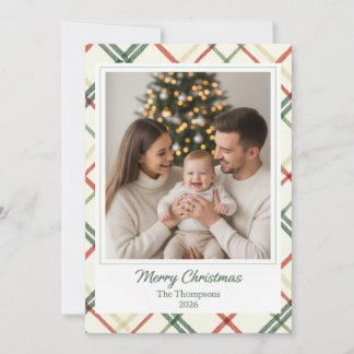 Tarjeta Cuadrícula Cruzada Personalizada con Foto Familiar