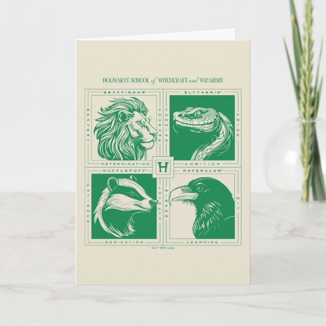 Tarjeta Cuadrícula de animales domésticos HOGWARTS™ (Anverso)
