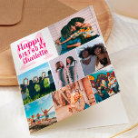 Tarjeta cuadrícula de collage de fotos rosa brillante de G<br><div class="desc">Cuadrícula moderna de fotos en blanco y rosa brillante de Guay de 21 cumpleaños ,  agregue 8 de sus amigos de la foto favorita con una moderna y elegante tipografía de guiones. Añade tu mensaje dentro.</div>