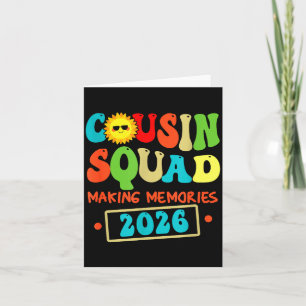 Tarjeta Cuadrilla de Primos 2026 Creando Recuerdos Familia