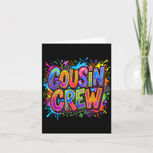 Tarjeta Cuadrilla de primos familia Squad coincidentes niñ