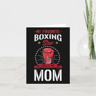 Tarjeta Cuadro de boxeo Guantes de boxeador Mamá Entrenado