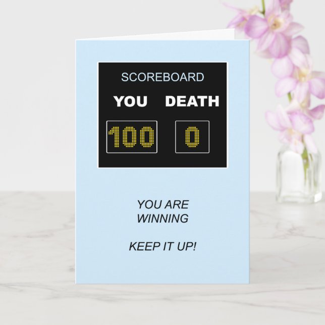 Tarjeta Cuadro de indicadores de cumpleaños número 100 (Orquídea)