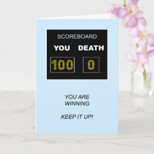 Tarjeta Cuadro de indicadores de cumpleaños número 100