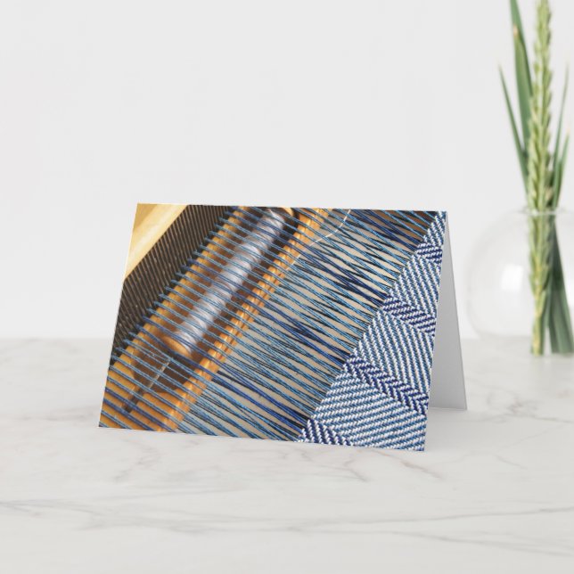 Tarjeta Cuadro de Loom con proyecto de tejido (Anverso)