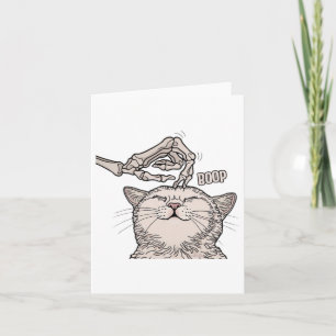 Tarjeta Cuadros Cat Skeleton Hand Boop Halloween Mascota M