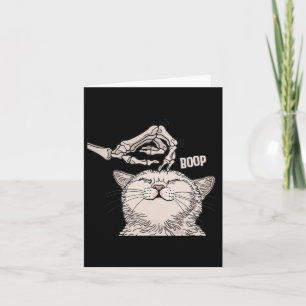 Tarjeta Cuadros Cat Skeleton Hand Boop Halloween Mascota M