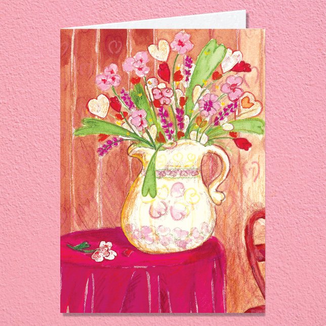 Tarjeta Cuadros florales de Hearts Feliz cumpleaños (Subido por el creador)