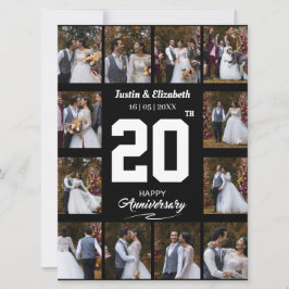 Tarjeta Cualquier Collage de fotos de 12 años feliz