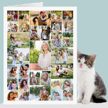 Tarjeta Cualquier Collage de fotos de cumpleaños 31 Person<br><div class="desc">Di Cumpleaños Feliz con una gran tarjeta de cumpleaños personalizada, mostrando 31 de tus fotos favoritas. La plantilla de fotos mostrará sus imágenes en una variedad de formatos cuadrados, paisajísticos y retratos, lo que le dará mucha flexibilidad en la colocación de sus fotos. Dentro de la tarjeta puedes añadir tu...</div>
