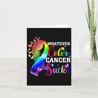 Tarjeta Cualquier Color El Cáncer Chupa Colorido Concienci
