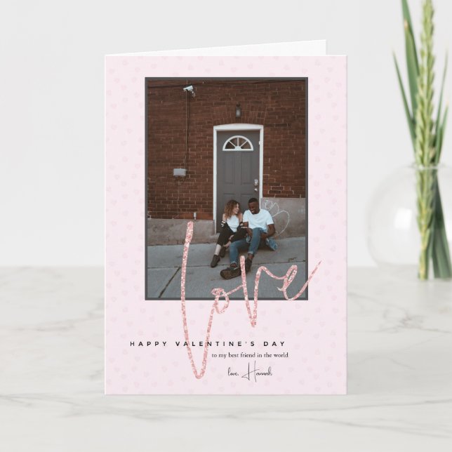 Tarjeta Cualquier color | Feliz Día de San Valentín (Anverso)