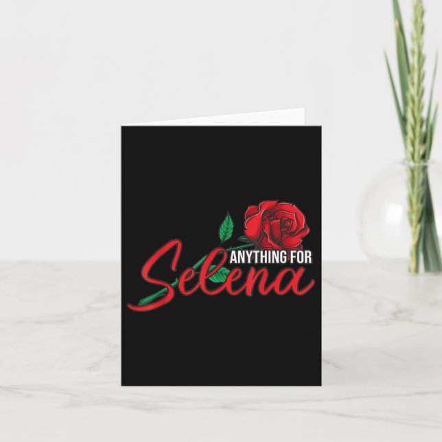 Tarjeta Cualquier cosa de Selenas, Rosas, Reina De Tejano, (Anverso)