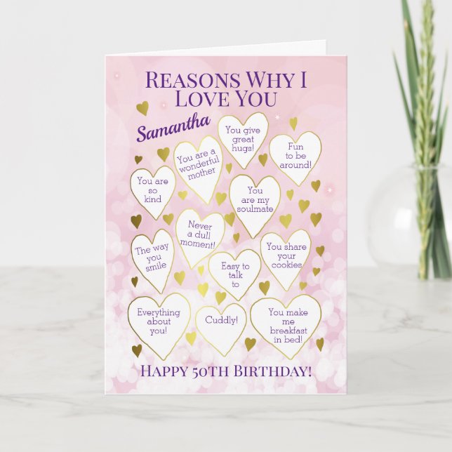 Tarjeta Cualquier Edad Razones De Cumpleaños Por Las Que T (Anverso)
