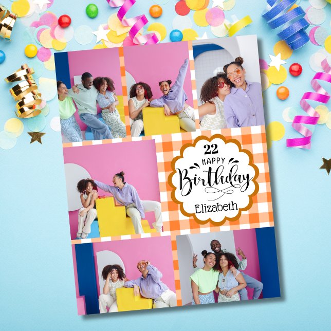 Tarjeta Cualquier Naranja femenina de edad 7 Collage de fo (Subido por el creador)