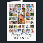 Tarjeta Cualquier Personalizado de foto de cumpleaños, cum<br><div class="desc">¡Celebra un cumpleaños con GRANDES recuerdos en una GRAN tarjeta de felicitación de fotos de tamaño gigantesco! Personalizar con su saludo personal y buenos deseos ya que todo el texto es editable en la portada así como dentro y en la parte posterior. El diseño presenta una tipografía de escritura manuscrita...</div>