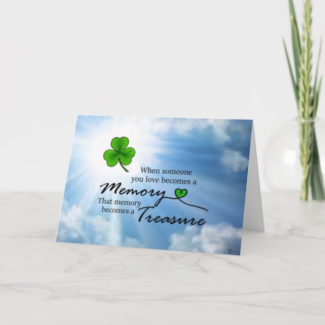 Tarjeta Cuando alguien que estás solo, Shamrock (Anverso)