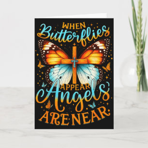 Tarjeta Cuando Aparecen Mariposas Los Ángeles Están Cerca 