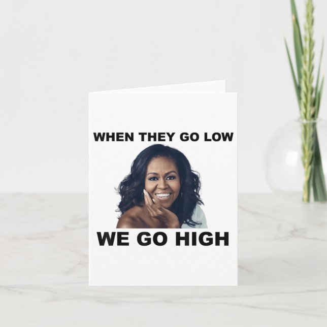 Tarjeta Cuando bajan, subimos a Michelle Obama (Anverso)