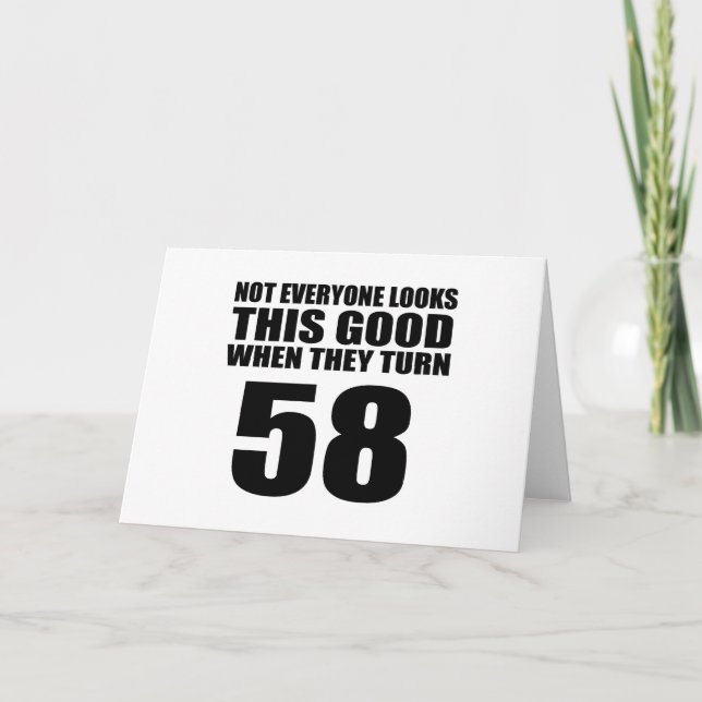 Tarjeta Cuando dan vuelta al cumpleaños 58 (Anverso)