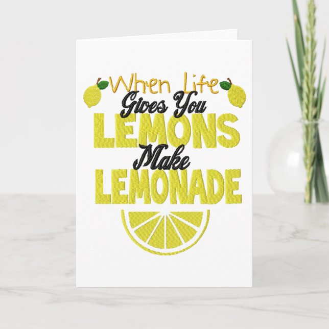 Tarjeta Cuando la vida da los limones (añada para poseer (Anverso)